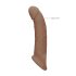 RealRock - funda para pene - 21,5 cm - color piel oscura