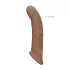 RealRock - funda para pene - 21,5 cm - color piel oscura