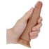 RealRock Slim - consolador realista 15,5cm (tono natural oscuro)