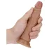 RealRock Slim - consolador realista 15,5 cm - color piel oscura