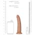 RealRock Slim - consolador realista 15,5cm (tono natural oscuro)