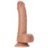 RealRock - Consolador con ventosa y testículos - 15,5 cm (tono natural oscuro)