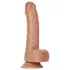 RealRock - consolador con testículos y ventosa - 15,5 cm color piel oscura