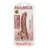 RealRock - consolador con testículos y ventosa - 15,5 cm color piel oscura
