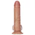 RealRock - consolador con testículos y ventosa - 15,5 cm color piel oscura