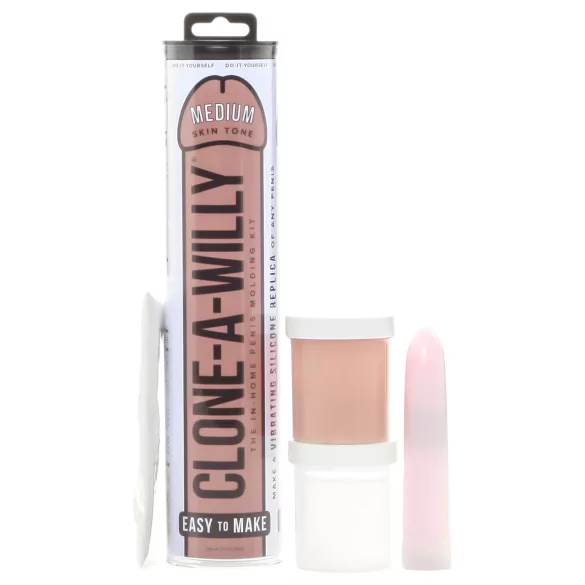 Clone-a-Willy - kit de clonación de pene con vibrador - tono oscuro natural