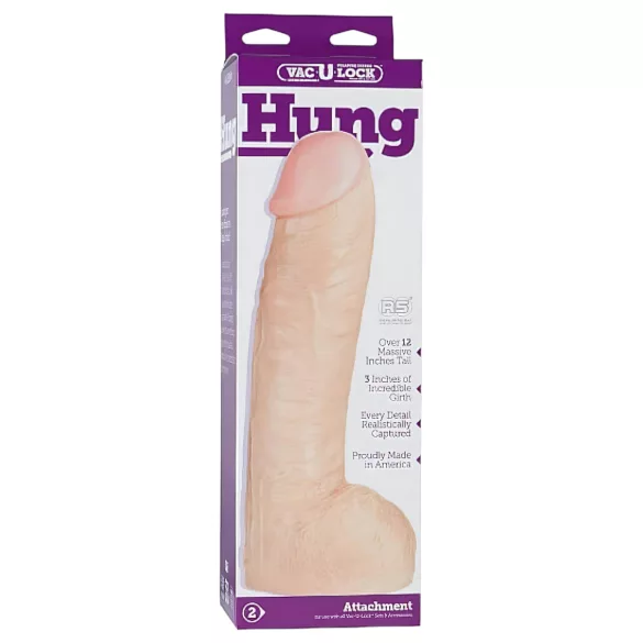 Doc Johnson Vac-U-Lock Hung 12 - consolador realista con testículos