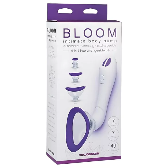 Doc Johnson Intimate - juego de bomba de succión vibratoria (lila)