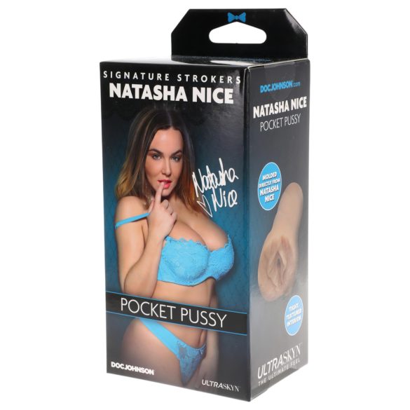 Doc Johnson Natasha Nice - masturbador vagina realista Ultraskyn - color natural