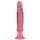 Crystal Jellies - dildo anal con ventosa (rosa)
