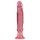 Crystal Jellies - dildo anal con ventosa (rosa)