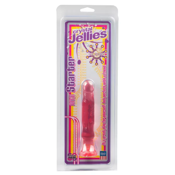 Crystal Jellies - dildo anal con ventosa (rosa)