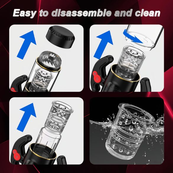 AlvUp - masturbador automático rotatorio - negro