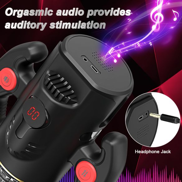 AlvUp - masturbador automático rotatorio - negro