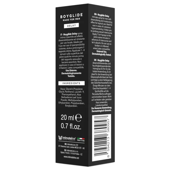 Intimateline Boyglide - spray retardante para hombres (20 ml)