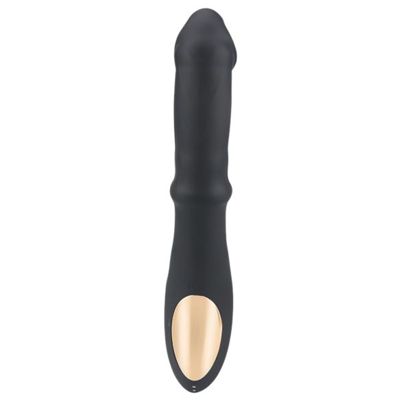 Wilson - vibrador con estimulador de clítoris y empuje - silicona negra