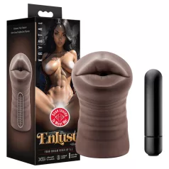   Enlust Krystal - masturbador oral vibrador masculino - marrón