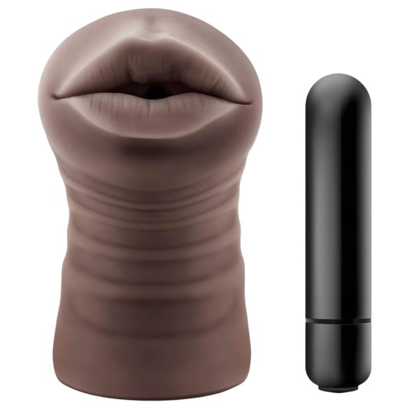 Enlust Krystal - masturbador oral vibrador masculino - marrón