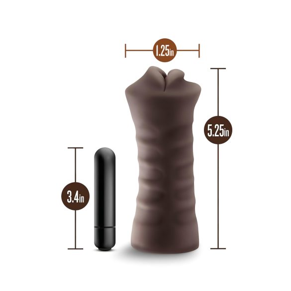 Enlust Krystal - masturbador oral vibrador masculino - marrón