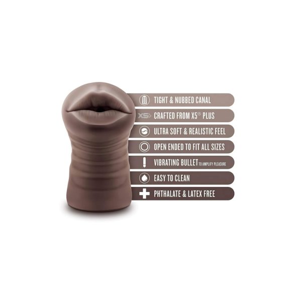 Enlust Krystal - masturbador oral vibrador masculino - marrón