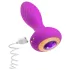 Oh My Gem - plug anal vibrador con gema - silicona lila