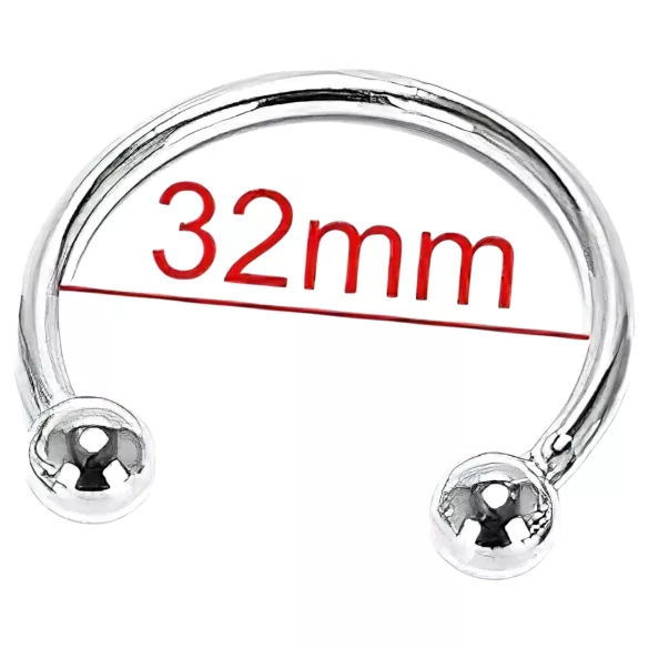 Anillo para glande de acero inoxidable para retrasar la eyaculación 32mm