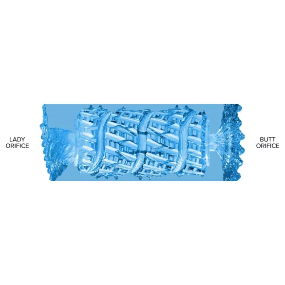 Fleshlight Quickshot Vantage - masturbador doble transparente (azul)