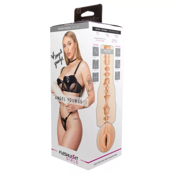 Fleshlight Angel Youngs - masturbador vaginal realista - color natural