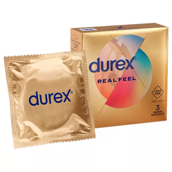Durex Real Feel - preservativo sin látex - paquete de 3 unidades