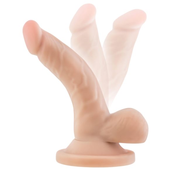 Dr. Skin 4 - Dildo realista con ventosa y testículos - natural (12cm)