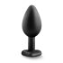 Plug anal Temptasia S corazón plateado (negro) - pequeño