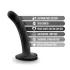 Temptasia Twist Small - consolador retorcido con ventosa (negro)
