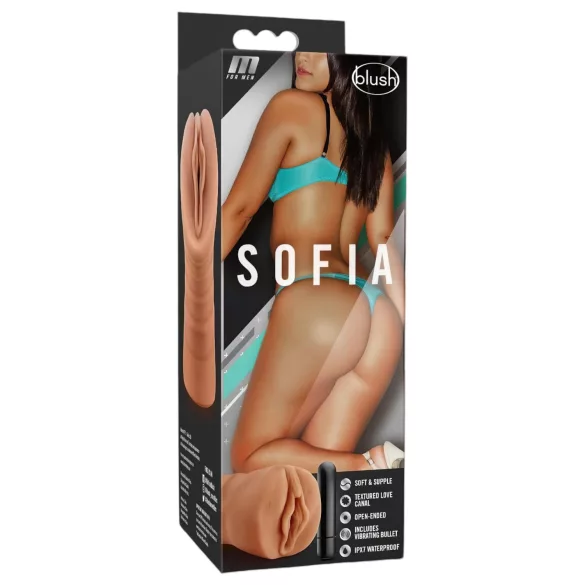 M For Men Sofia - masturbador masculino vibrador - realista - color natural