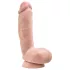 blush Dr. Skin Glide dildo realista - 21,5 cm, con testículos