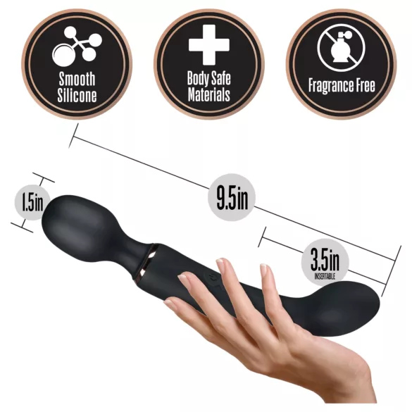Blush Lush - Varita 2 en 1 y vibrador de punto G (negro)