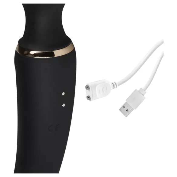 Blush Lush - Varita 2 en 1 y vibrador de punto G (negro)