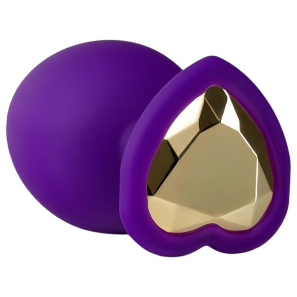 Temptasia S - plug anal joya corazón pequeño - silicona lila