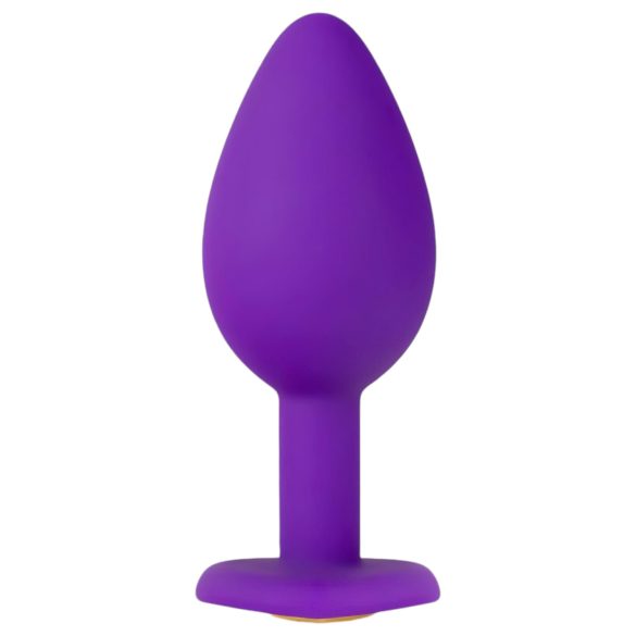 Temptasia S - plug anal joya corazón pequeño - silicona lila