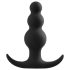 Plug anal Platinum con perlas - negro