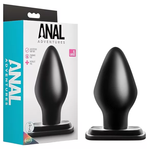 Anal Adventures XL - plug anal grande - silicona negra