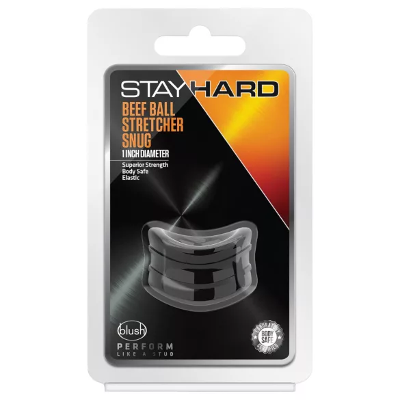 Stay Hard Beef - anillo para testículos fuerte - silicona negra