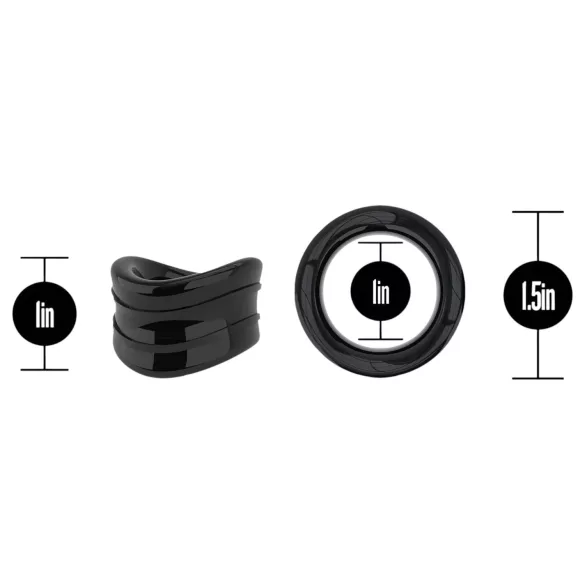 Stay Hard Beef - anillo para testículos fuerte - silicona negra