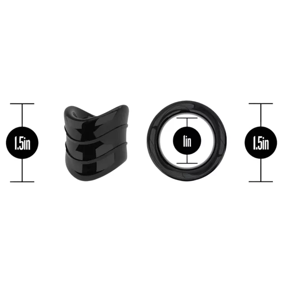 Stay Hard - anillo para el pene - silicona negra