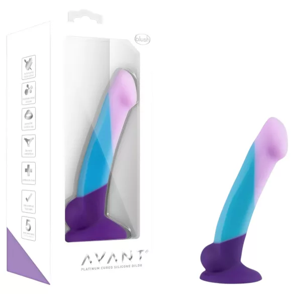 Avant Purple Haze - consolador con ventosa - silicona - multicolor