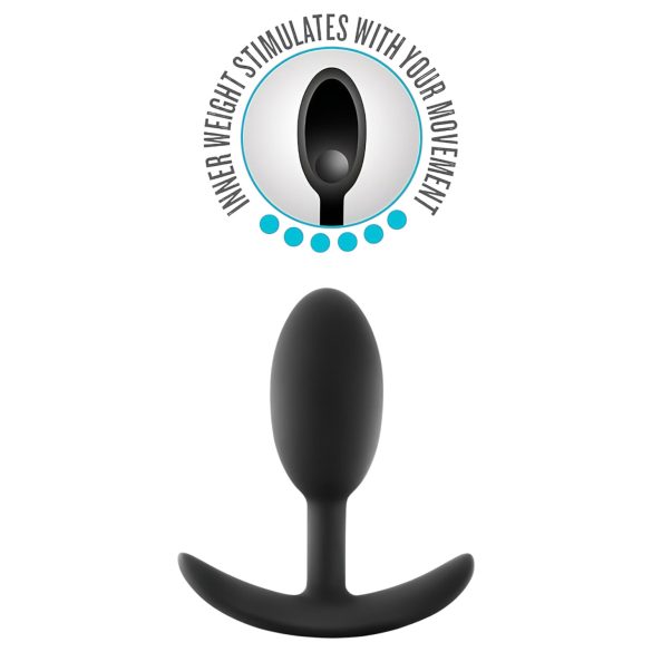 Anal Adventures Platinum - plug anal - tamaño mediano - silicona negra