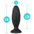 Anal Adventures Platinum Rocket - plug anal grande - silicona negra