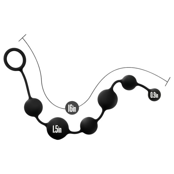 Anal Adventures - plug anal con cuentas - silicona negra