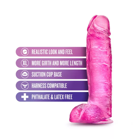 Blush B Yours Plus - consolador realista (rosa)
