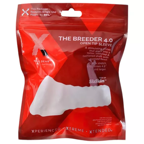 Perfect Fit Breeder - funda de pene abierta - 10 cm - blanco