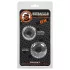 OXBALLS - set de anillos para pene texturizados - silicona transparente